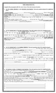 VARIED VERB TENSE PRACTICE