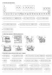 English Worksheet: House parts and furniture- part 1