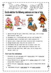 English Worksheet: HAVE GOT - FULLY EDITABLE