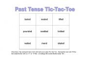 English Worksheet: Regular Past Tense Tic-Tac-Toe