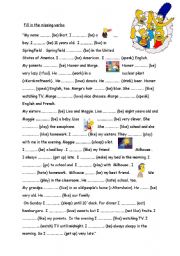 English Worksheet: present tense