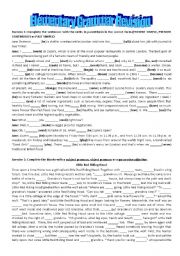 English Worksheet: Elementary Grammar and Vocabulary Revision
