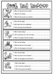 English Worksheet: present simple - present continuous - future