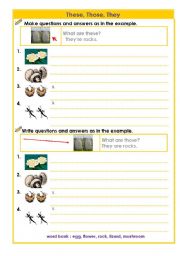 English worksheet: These,Those,They