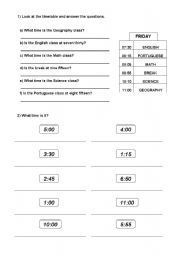 English worksheet: Time