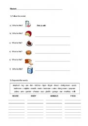 English worksheet: Vocabulary