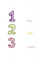 English Worksheet: Numbers from 1 to 12