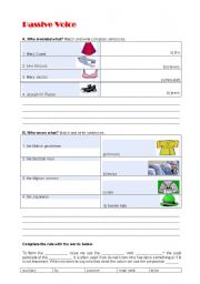 English worksheet: Passive Voice ( S.Present and S.Past)