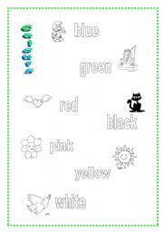English worksheet: Colour me! 