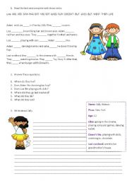 English Worksheet: present simple