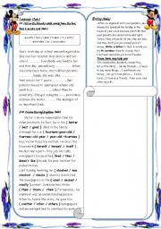 English Worksheet: end of term test 1 for  9th formers part2