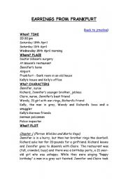 English worksheet: ear-rings from frankfurt ( resume)