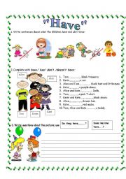 English Worksheet: The verb 