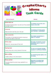 English Worksheet: Graphs/Charts Idioms : Task Cards