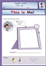 English Worksheet: This is me!