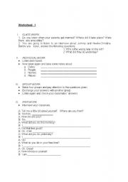 English worksheet: How long has you been married?