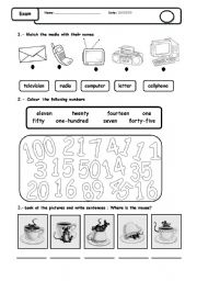 English Worksheet: media