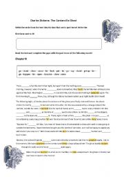 English Worksheet: Past tense in Charles Dickens: Canterville Ghost