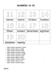 English Worksheet: NUMBERS (5 PAGES)