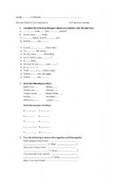 English worksheet: Basic Initial test