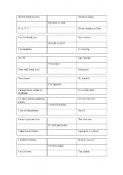 English Worksheet: Sayings bingo