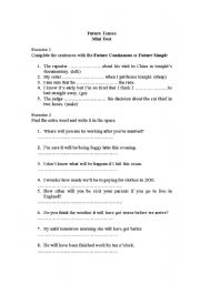 English worksheet: Future Tenses