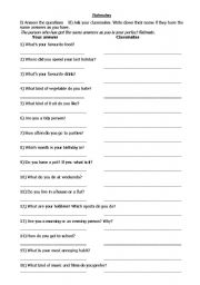 English Worksheet: Flatmates