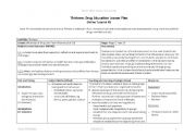 English Worksheet: Drug Use Lesson Plab