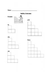 English Worksheet: Spelling Staircase