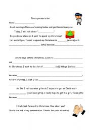 English worksheet: Presentation Framework on Christmas