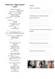 English Worksheet: alica keys 