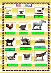 English worksheet: Farm animals