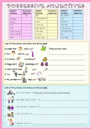 English Worksheet: Possessive Adjectives