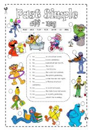 English Worksheet: PAST SIMPLE - MATCHING ACTIVIY - FULLY EDITABLE