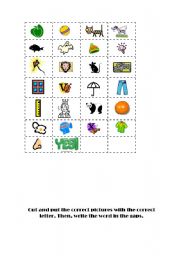 English Worksheet: Alphabet cut&paste