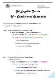 English Worksheet: conditional sentences