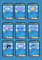 English Worksheet: Comparative Ocean Cards I