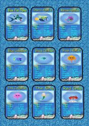 English Worksheet: Comparative Ocean Cards II