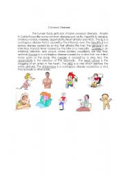 English Worksheet: Common diseases