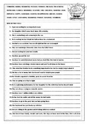 English Worksheet: Adjectives describing feelings, emotions-How do they feel?