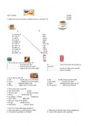 English Worksheet: Countable and uncountable nouns