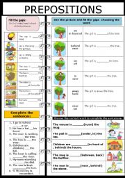 English Worksheet: PREPOSITIONS