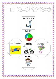 English Worksheet: TOYS DICE