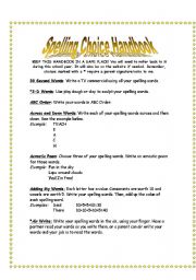 English worksheet: Spelling Activities