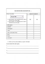 English Worksheet: Find someone who likes