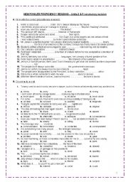 English Worksheet: Vocabulary (idioms, fixed phrases, collocations, phrasal verbs, derivatives) revision for Units 2 & 3 of NEW FOWLER PROFICIENCY READING + TEACHERS KEY * FULLY EDITABLE*