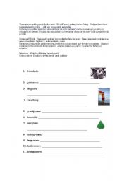 English worksheet: Picture Vocabulary