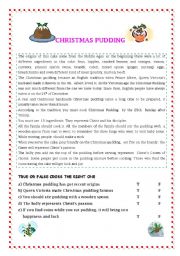 CHRISTMAS PUDDING READING