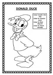 English Worksheet: Donald Duck