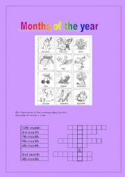 English Worksheet: Months of the year